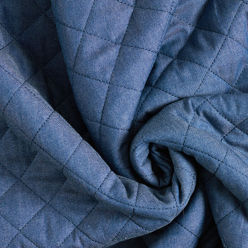 Denim Teddy Quilted Fabric  – steel blue,  image number 3
