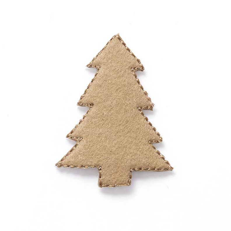 Patch Felt Christmas tree [4 cm] – beige,  image number 1