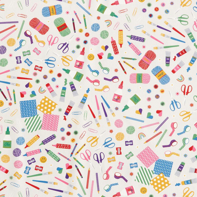 Decor Fabric Half Panama hobby tools – misty grey/green, image number 1