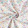 Cotton fabric PercaleSmall flowers and leaves – pink/yellow,  thumbnail number 3