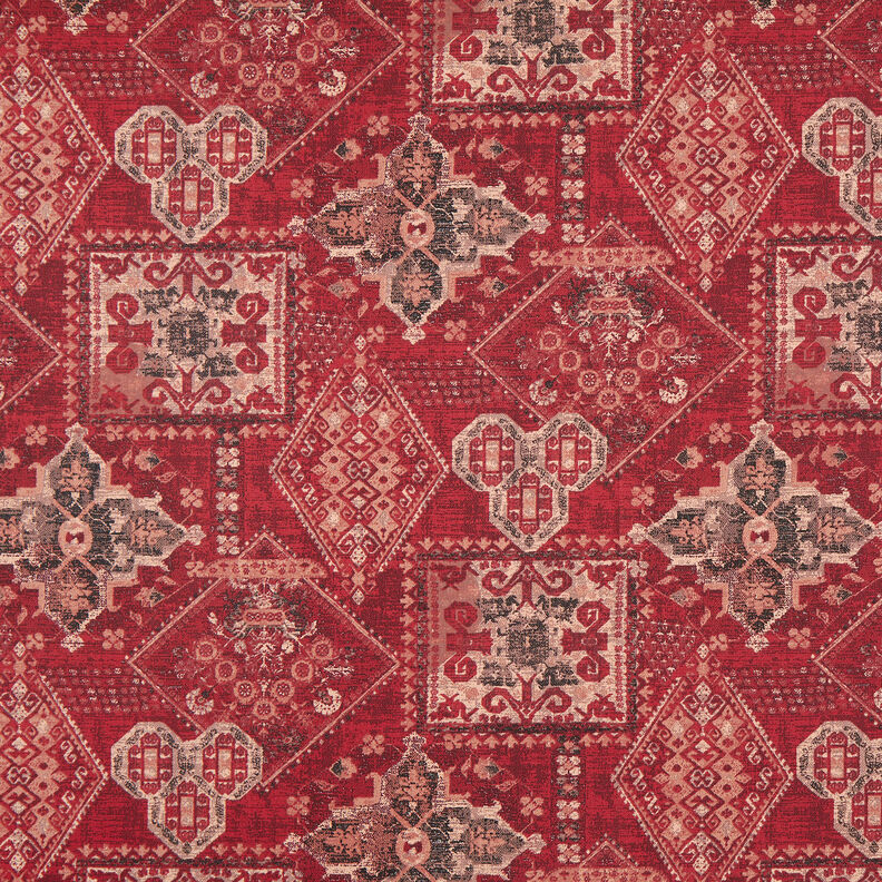 Decor Fabric Half Panama Kilim carpet – carmine,  image number 1