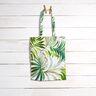 Decorative fabric Canvas Exotic leaves – green/white,  thumbnail number 6