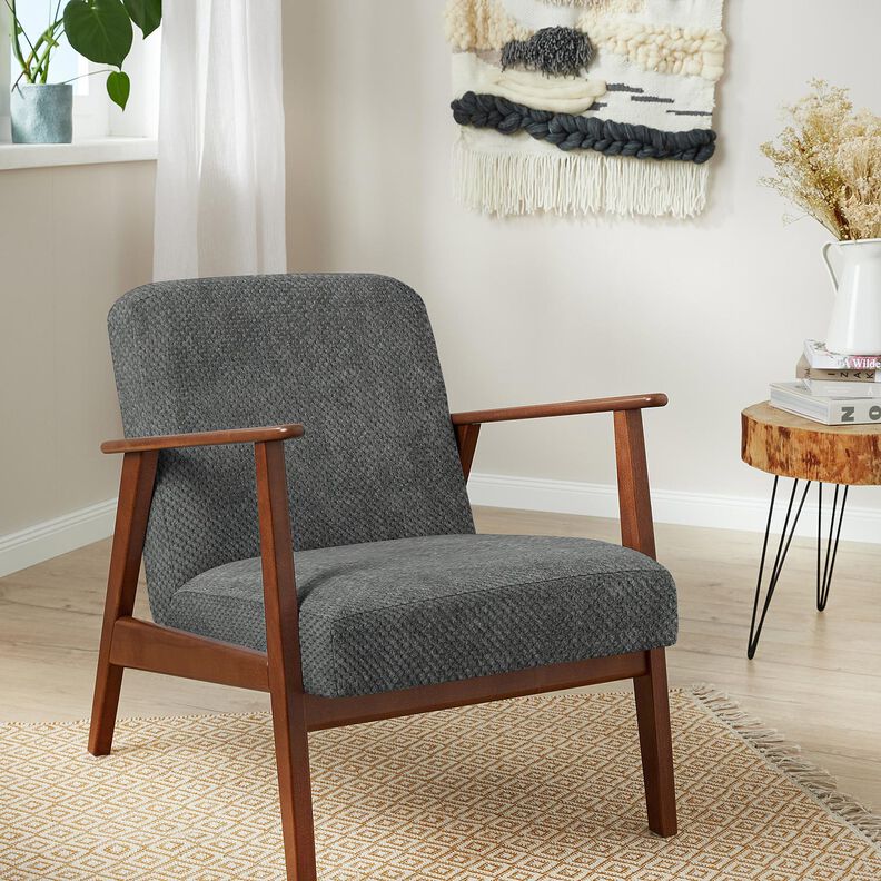 Upholstery Fabric soft structural pattern – stone grey,  image number 7