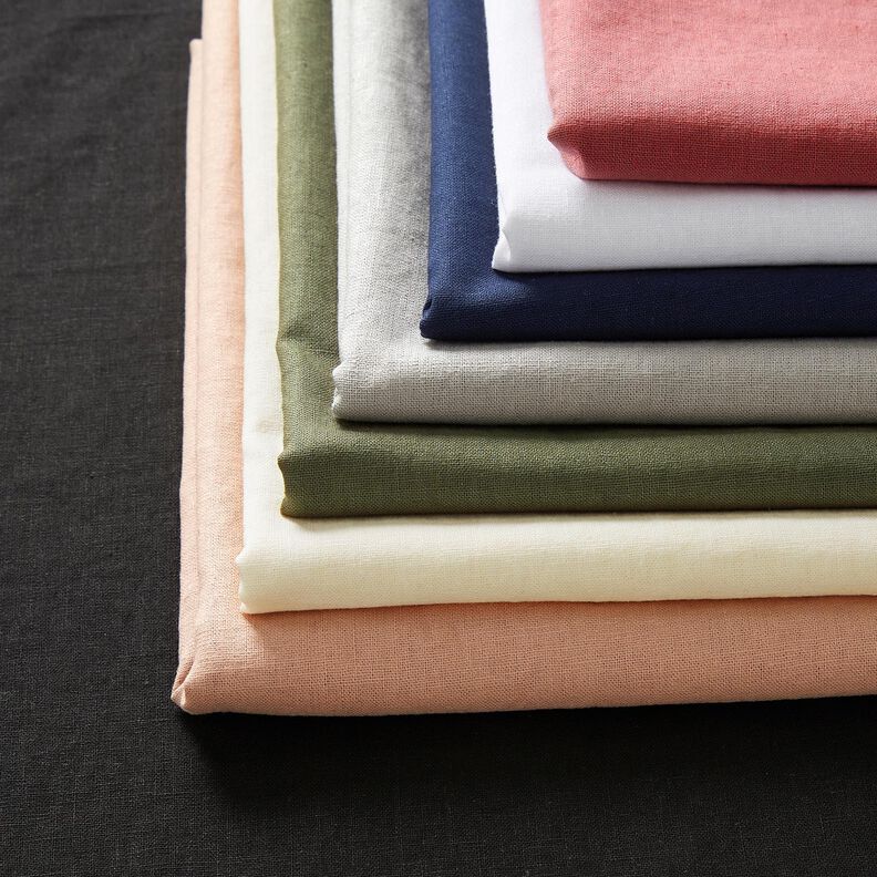 washed linen cotton blend – light khaki,  image number 4