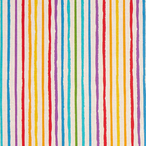 Decor Fabric Half Panama Rainbow Stripes,  image number 1