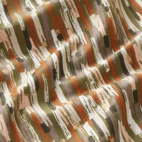 Cotton Cretonne Brushstrokes – pine/bronze, 