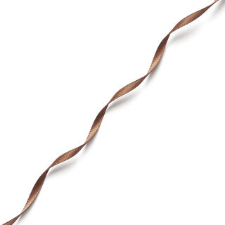 Satin Ribbon [3 mm] – medium brown, 