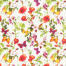 Outdoor Fabric Canvas Flowers and butterflies – white/lilac,  thumbnail number 1