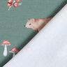 GOTS French Terry Bear, deer, squirrel Digital Print – dark green,  thumbnail number 4
