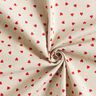 Decor Fabric Half Panama scattered mini hearts – natural/red,  thumbnail number 3