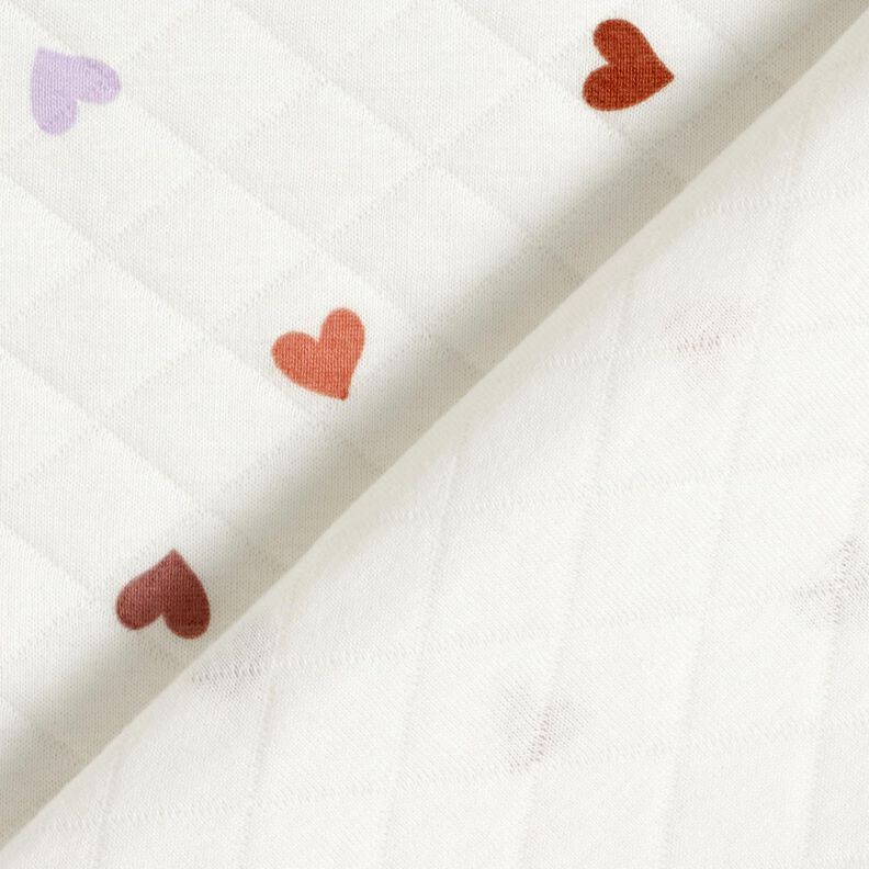 Doubleface colourful hearts – ivory, image number 4