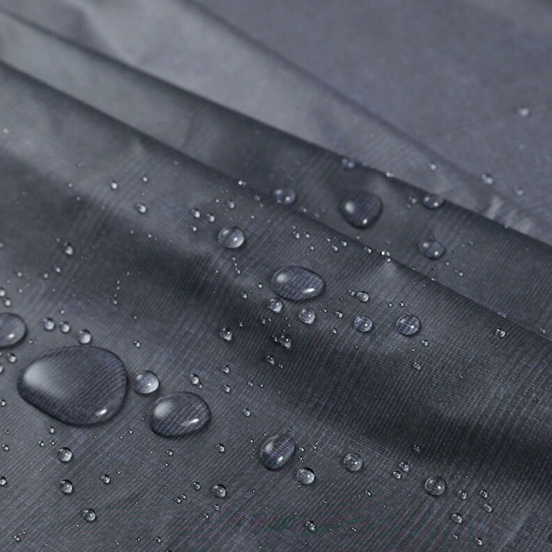 Checked rain jacket fabric – midnight blue,  image number 5