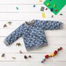 Brushed Sweatshirt Fabric Snowflakes and Stars Digital Print – blue grey,  thumbnail number 6