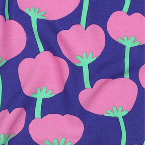 LENZING™ ECOVERO™ viscose fabric  Poppies | Nerida Hansen – navy blue/pink, 