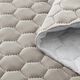 Upholstery Fabric Velvet Honeycomb Quilt – grey,  thumbnail number 3