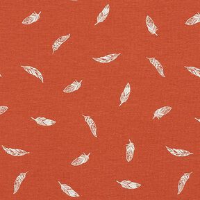 Cotton jersey feathers – terracotta, 