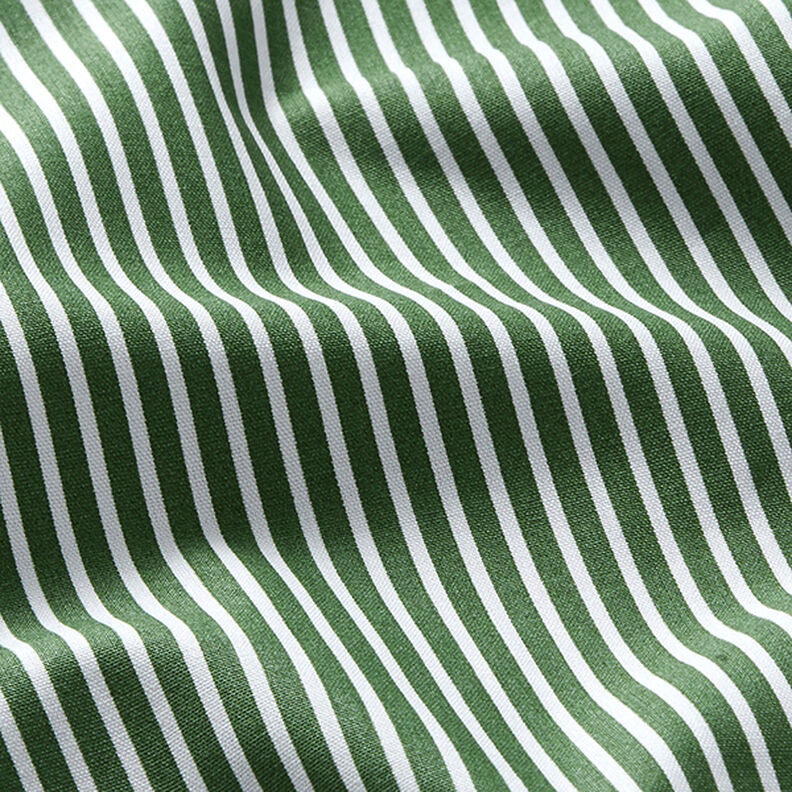 Cotton Poplin Stripes – dark green/white,  image number 2