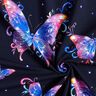 Cotton Jersey Colourful Butterflies | Glitzerpüppi  – midnight blue/ice blue,  thumbnail number 3
