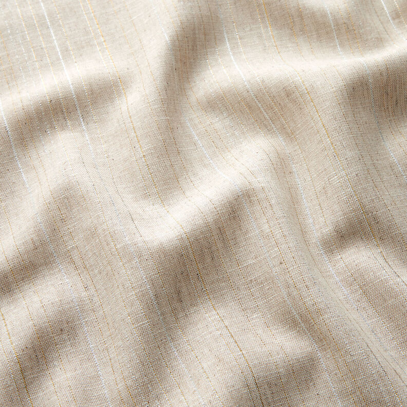Lurex stripes linen cotton blend – natural,  image number 2