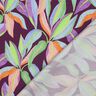Sateen Leaves digital print| Poppy Fabrics – aubergine/light green,  thumbnail number 4