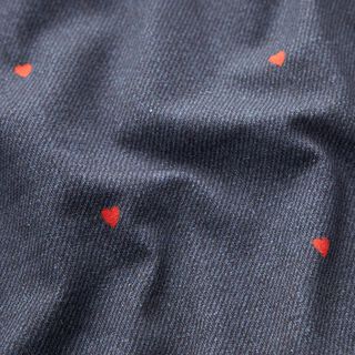 Cotton Jersey Jeans look hearts Digital Print – blue grey/fire red, 