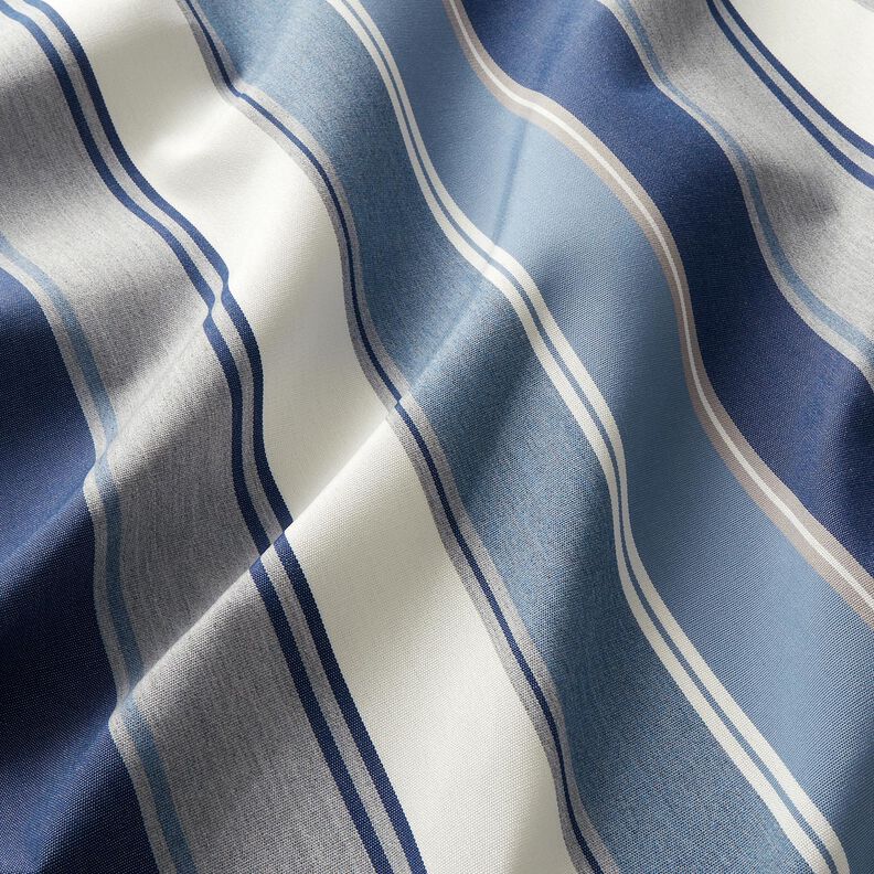 Outdoor Fabric Canvas Blurred Stripes – indigo/ivory,  image number 2