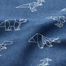 Stretch Denim Origami dinosaurs – denim blue,  thumbnail number 2