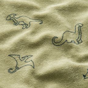 terry cloth jersey Dinosaurs – greige, 