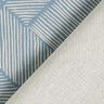 Decor Fabric Half Panama Line Patchwork – steel blue/natural,  thumbnail number 4