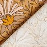 Decor Fabric Half Panama Big Flowers – dark beige/curry yellow,  thumbnail number 4