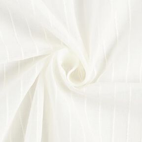 Curtain Fabric Wide Stripes Effect Thread 300 cm – white, 