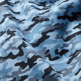 Cotton Poplin camouflage – blue, 