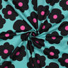 Cotton Poplin Big Flower | Nerida Hansen – light turquoise/black,  thumbnail number 3