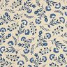Decor Fabric Half Panama little flowers – natural/ocean blue,  thumbnail number 1