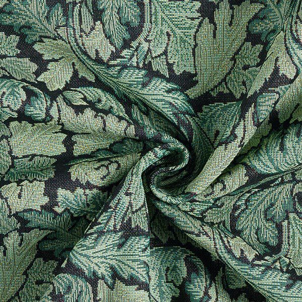 Decor Fabric Tapestry Fabric baroque leaf motif – dark green/reed,  image number 3
