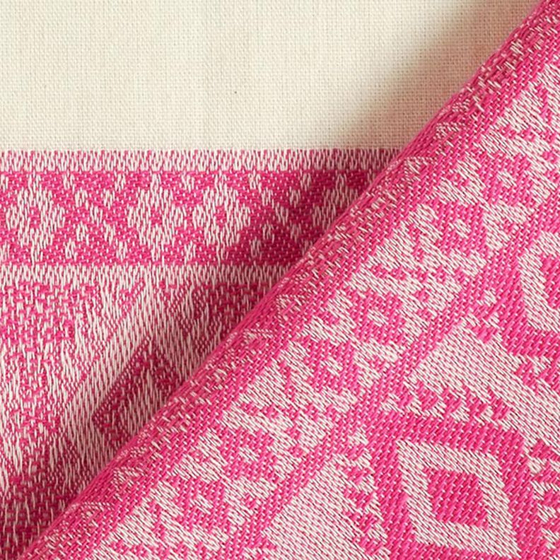 Cotton fabric diamond pattern – offwhite/pink,  image number 4