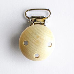 wooden clip pacifier chain – natural, 