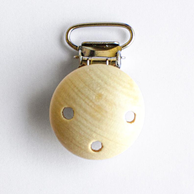 wooden clip pacifier chain – natural,  image number 1