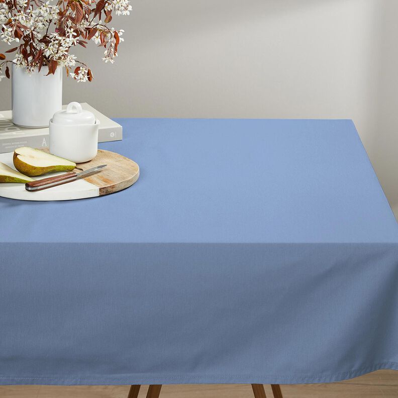 pure heavy linen Plain – light wash denim blue,  image number 7