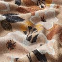 Fine knit flowers with glittery accents – dark beige, 