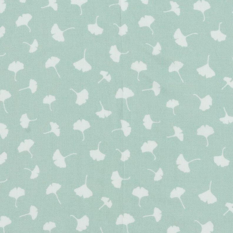 Ginkgo leaves bamboo fabric – pale mint,  image number 1
