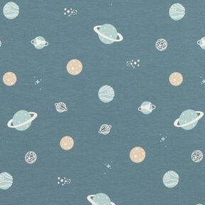 Cotton Flannel Planets &ndash; blue, 