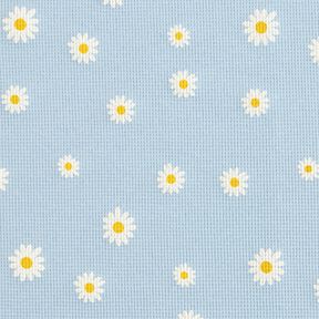 Waffle Jersey Ox-eye daisies – silver blue, 
