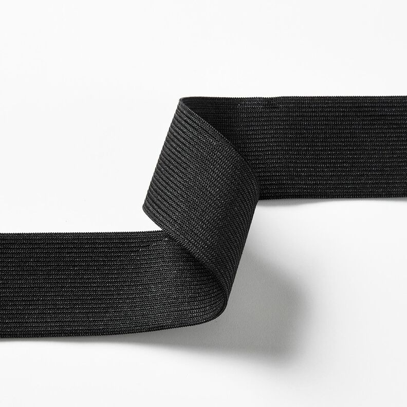 Smooth elastic tape [3 m | 40 mm] – black,  image number 2