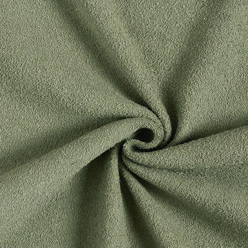 Cotton Sweatshirt Fabric Terry Fleece – olive,  image number 1