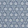 Cotton Cretonne Flowers and tendrils – blue grey/white,  thumbnail number 1