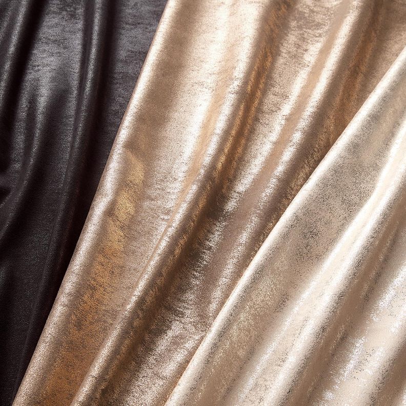 Metallic stretch velour – beige/metallic gold,  image number 5