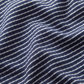 Ribbed Jersey Mini stripes – navy blue/white, 