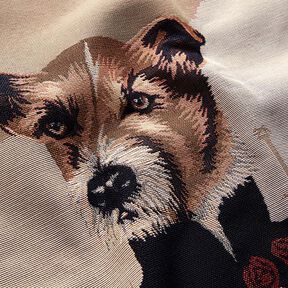 Panel Tapestry Fabric dog – dark beige/black, 