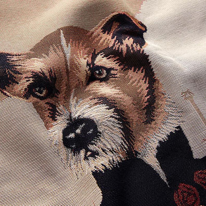 Panel Tapestry Fabric dog – dark beige/black,  image number 2